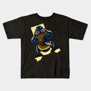 Monster Animals - Chainsaw Blue Tit Kids T-Shirt